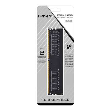 PNY Desktop Memory | 16GB DDR4 | 3200MHz | 288-pin DIMM | Single Channel – New