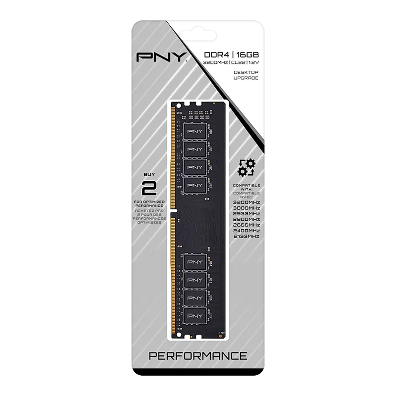 95560134_8801605386 PNY Desktop Memory | 16GB DDR4 | 3200MHz | 288-pin DIMM | Single Channel – New