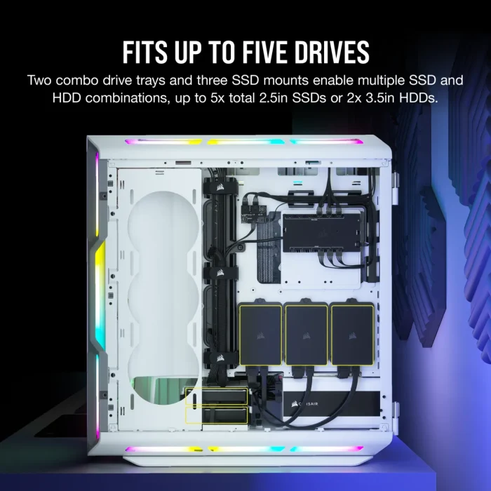 Corsair iCUE 5000T RGB | Midi Tower | ATX/EATX/mATX | 4x 120mm RGB Fans Included - New - Image 10