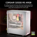 Corsair 3200D RS ARGB | Mid-Tower PC Case | 3x 120mm ARGB Fans | Tempered Glass | ATX Support - New - Image 5