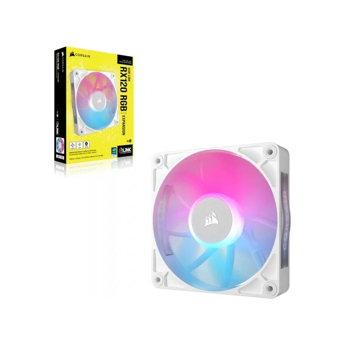 CO-9051021-WW Corsair iCUE LINK RX120 RGB | 120mm Fan | White | Single Pack – New