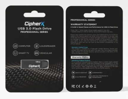 CipherX U10 Pro Series | 128GB Storage | USB 3.0 | 150MB/s Read Speed – New