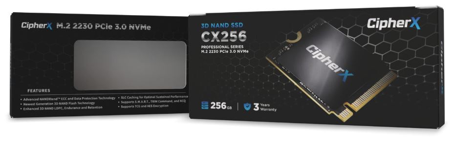 CX256GBM2230 CipherX Pro S | 256GB NVMe SSD | PCIe 4.0 Gen4x4 | M.2 2230 | 5600MB/s Read – New