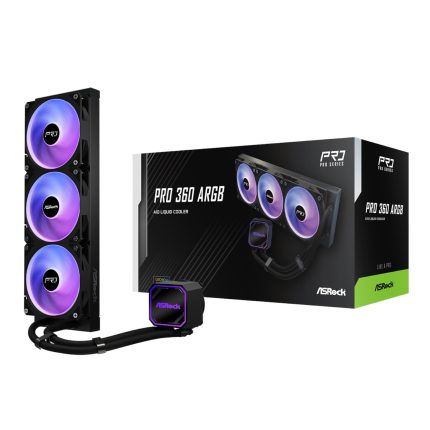 ASRock PRO 360 ARGB All-in-one Liquid CPU Cooler – Black