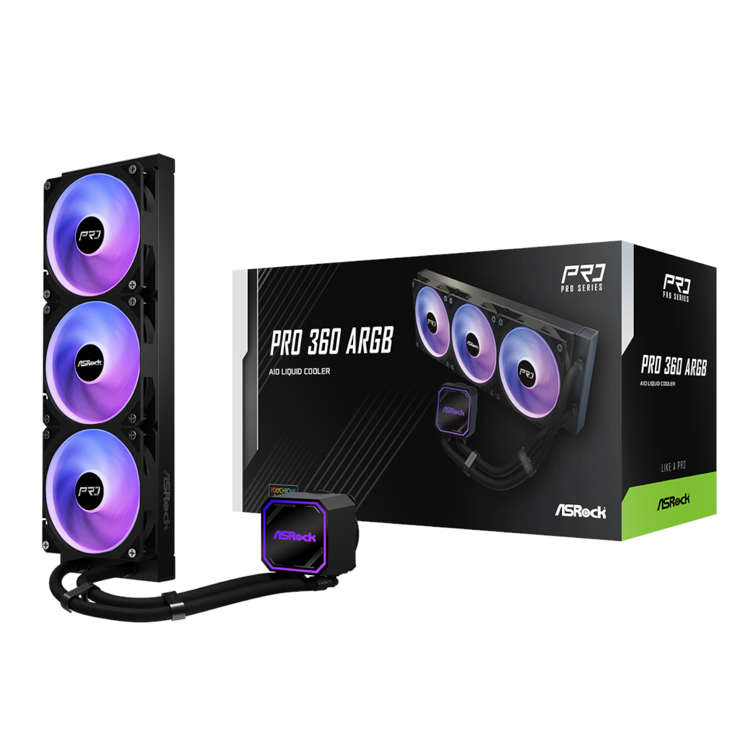 PRO-360-ARGB_ASRock-PRO-360-ARGB-All-in-one-Liquid-CPU-Cooler-Black_wr_01a ASRock PRO 360 ARGB All-in-one Liquid CPU Cooler – Black