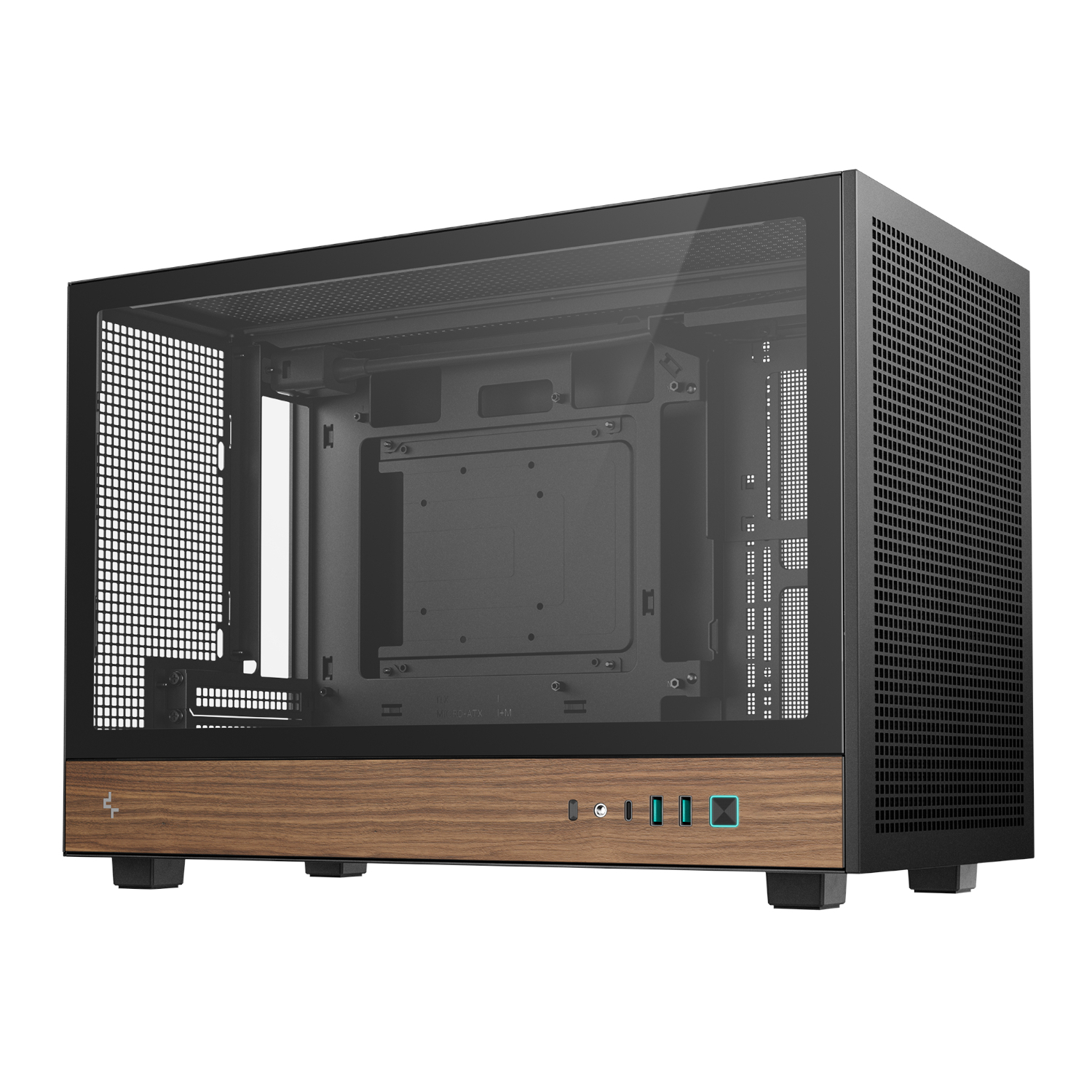 R-CH260-BKNWM0-G-1_DeepCool-CH260-Wood-mATX-Gaming-Chassis-Black_wr_01a DeepCool CH260 Wood mATX Gaming Chassis – Black
