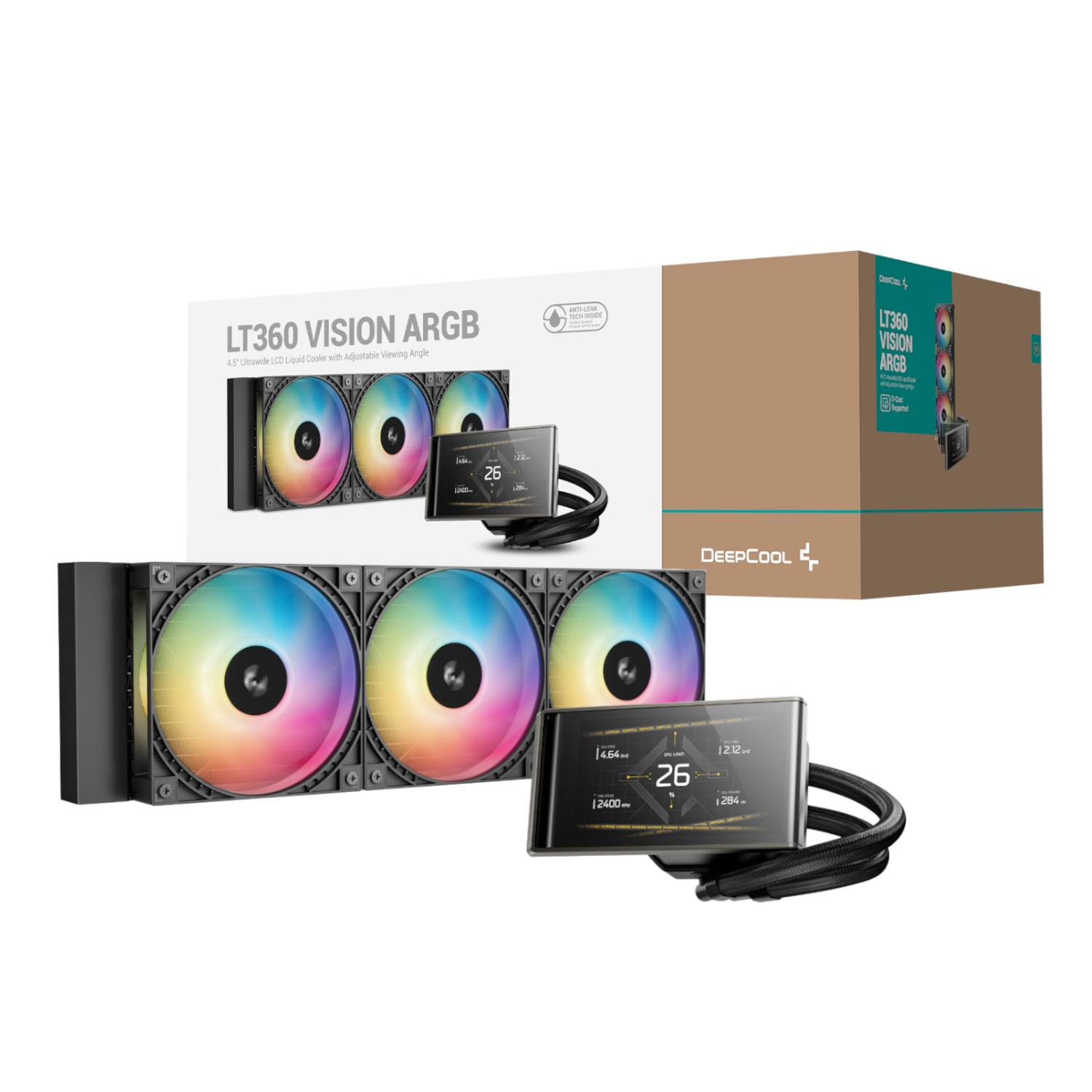 R-LT360VISIONBKAMMC-G-1_DeepCool-LT360-Vision-ARGB-4.5-inch-LCD-All-in-one-CPU-Liquid-Cooler-Black_wr_01a DeepCool LT360 VISION ARGB 4.5″ LCD All-in-one CPU Liquid Cooler – Black