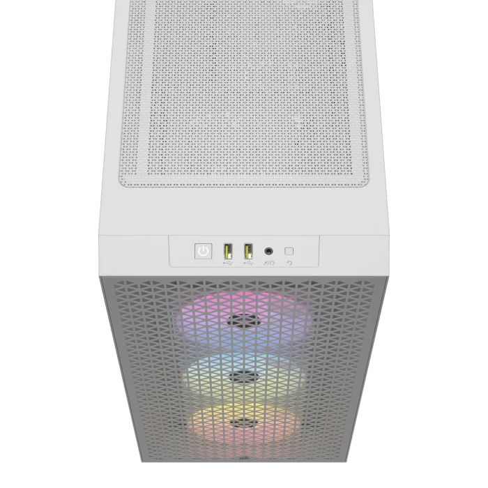 3000D RGB AIRFLOW White Mid-Tower PC Case; 2x 3.5'' |  2x 2.5'' Drive Bays; Up to 360mm Radiator compatible; 3x 120mm fan incl - Image 16