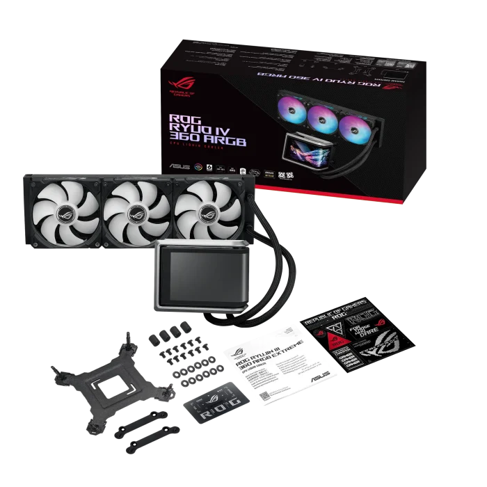 ASUS ROG RYUO IV 360 ARGB | 360mm AIO Liquid Cooler | 3x 120mm ARGB Fans | Intel LGA1700/1851 | AMD AM4/AM5 - New - Image 7