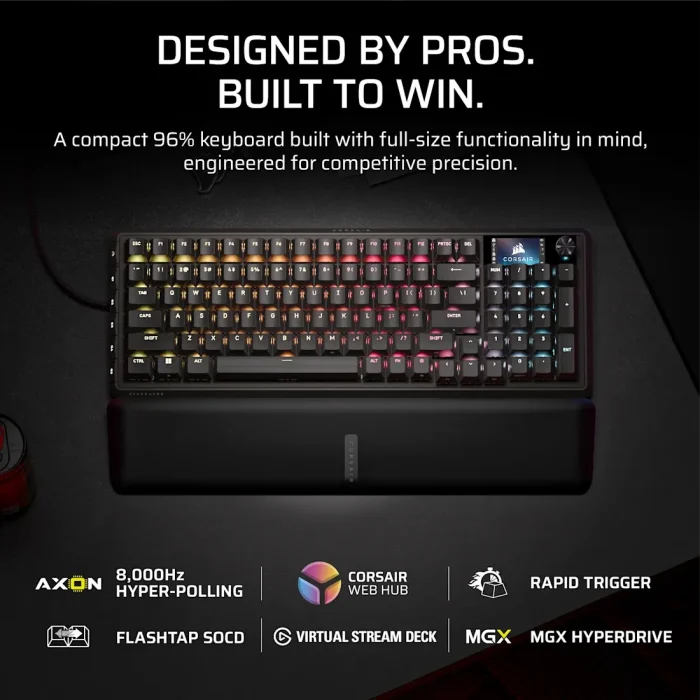 Corsair VANGUARD PRO 96% | Hall Effect Gaming Keyboard | MGX Hyperdrive Switches | Full RGB - New - Image 8
