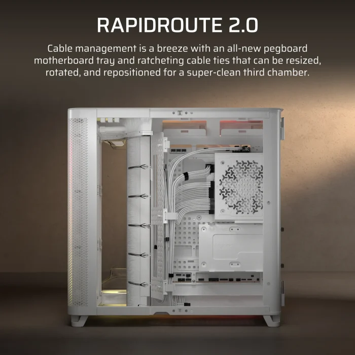 Corsair AIR 5400 RS-R ARGB | Mid-Tower ATX | Triple Chamber | 3x ARGB Fans | Tempered Glass - New - Image 8