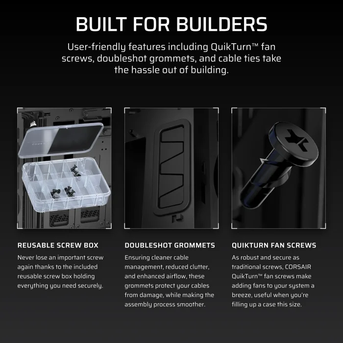 Corsair 5000T Mid-Tower | ATX/EATX/mATX/Mini-ITX | Tempered Glass Side Panel | USB & Audio Front I/O - New - Image 4