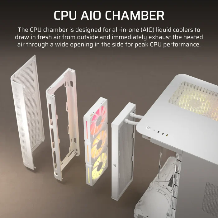 Corsair AIR 5400 LX-R RGB | iCUE LINK Triple Chamber | Mid-Tower PC Case | 3x Fans Included - New - Image 8