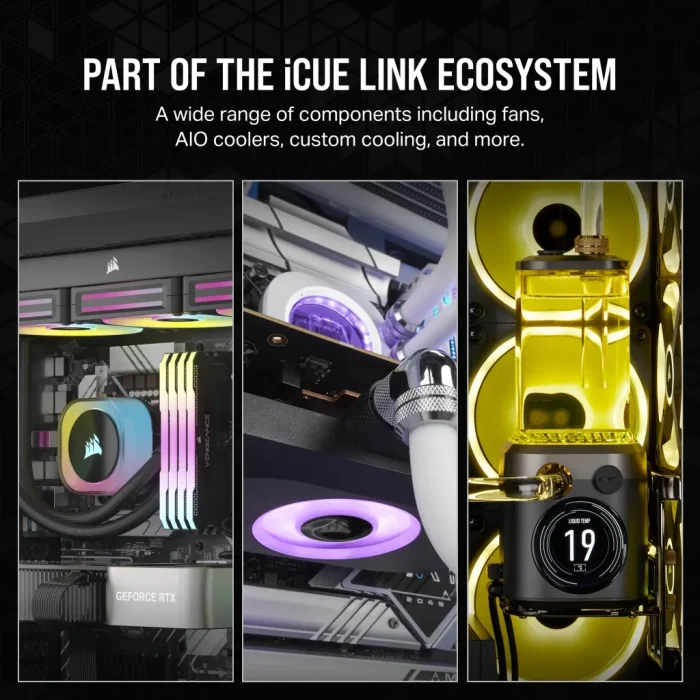Corsair iCUE LINK RX120 RGB | 120mm Fan | White Triple Pack | PWM Control | RGB Lighting - New - Image 10