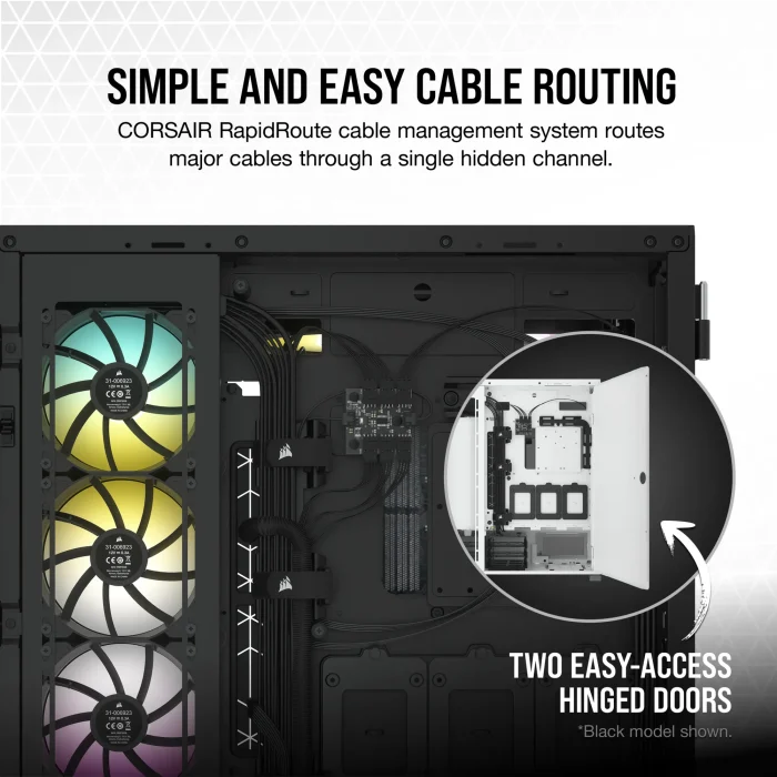 Corsair 7000D Airflow | Full Tower Mid-ATX | 6x 3.5'' + 4x 2.5'' Drive Bays | 480mm Radiator Support | 3x 140mm Fans Included - New - Image 17