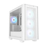 ASUS A21 Plus ARGB | Micro-ATX / Mini-ITX | White | 4x ARGB Fans | Top 360mm Radiator Support – New