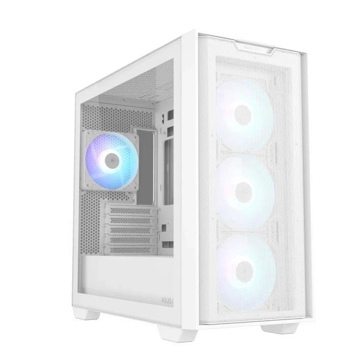 ASUS A21 Plus ARGB | Micro-ATX / Mini-ITX | White | 4x ARGB Fans | Top 360mm Radiator Support – New
