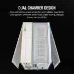 Corsair 2500D Airflow | Mid-Tower Dual Chamber | Up to 360mm Radiator | 2x 3.5'' + 2x 2.5'' Drive Bays - New - Image 21
