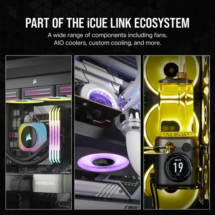Corsair iCUE LINK RX120 RGB | 120mm Fan | White Triple Pack | PWM Control | RGB Lighting - New - Image 11