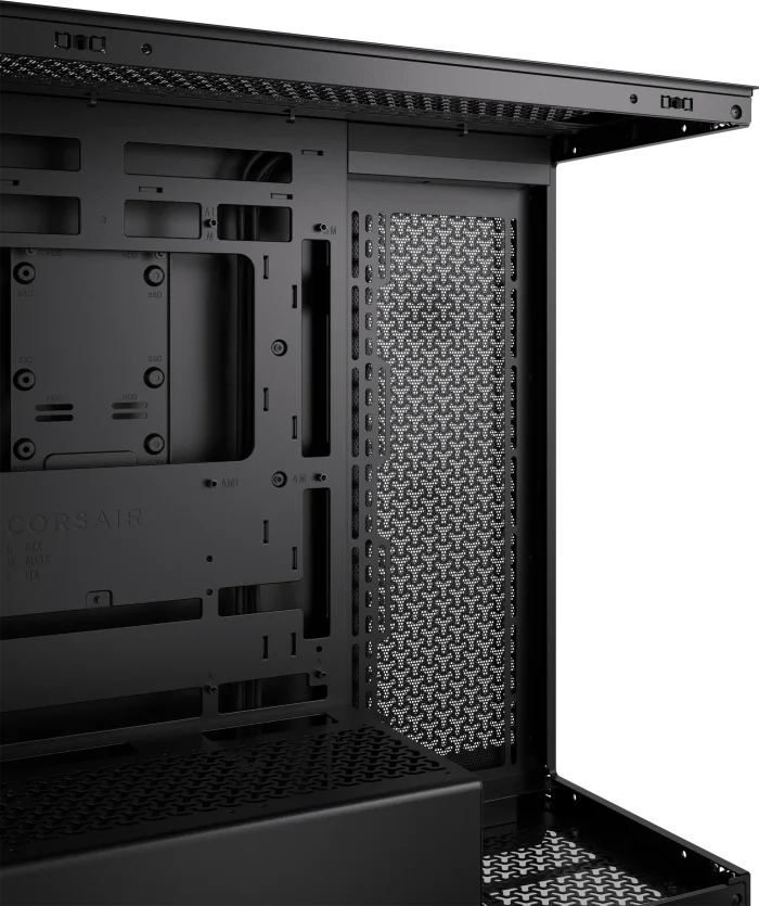 3500X Tempered Glass Black Mid-Tower PC Case; 2x 3.5'' |  2x 2.5'' Drive Bays; Up to 360mm Radiator compatible - Image 8