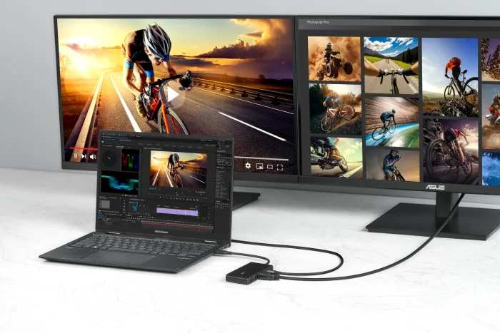 ASUS DC201 USB-C Dock | Dual 4K 60Hz | 100W Power Delivery | HDMI 2.1 + DP 1.4 - New - Image 8