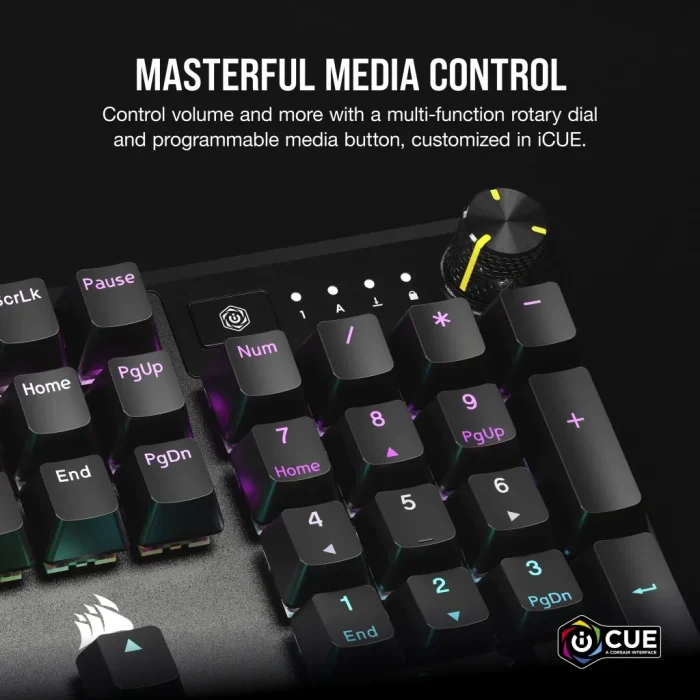 Corsair K70 CORE RGB | Mechanical Gaming Keyboard | Red Linear Switches | Full-Size Layout - New - Image 9