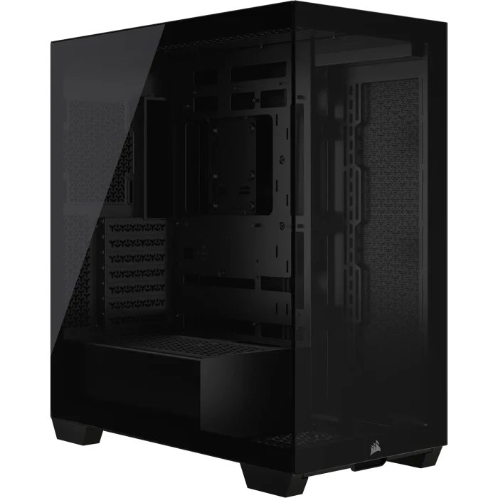 3500X Tempered Glass Black Mid-Tower PC Case; 2x 3.5'' |  2x 2.5'' Drive Bays; Up to 360mm Radiator compatible - Image 9