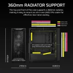 Corsair 3200D RS | Mid-Tower ATX Case | 3x RS120 Fans Included | USB-C Front Panel - New - Image 7