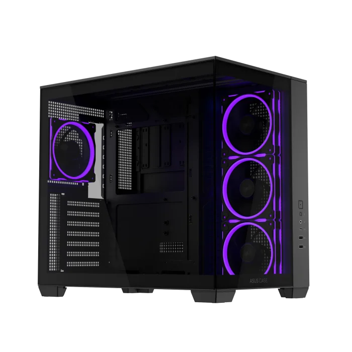 ASUS A32 Plus TG ARGB | Mid-Tower ATX | Tempered Glass | ARGB Fans | 2x HDD + 3x SSD Bays - New - Image 14