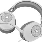 Corsair HS65 Premium White Headset | 50mm Audio Drivers | Omnidirectional Mic | Console Ready – New