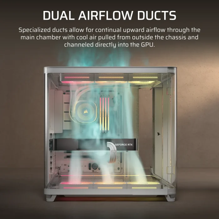 Corsair AIR 5400 LX-R RGB | iCUE LINK Triple Chamber | Mid-Tower PC Case | 3x Fans Included - New - Image 9