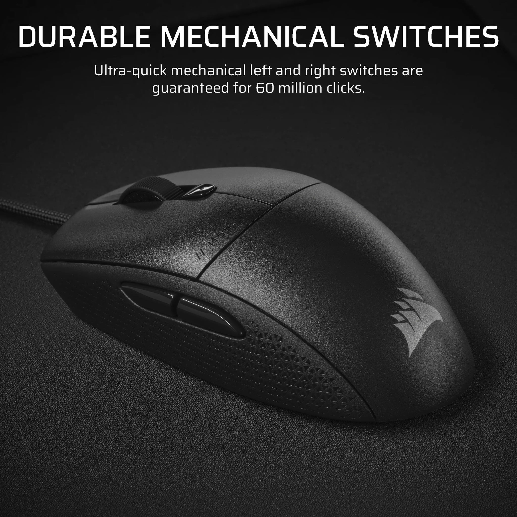 corsair-m55-wired-black-5 Corsair M55 | Wired Gaming Mouse | 16000 DPI | Ambidextrous Design | Lightweight Build – New