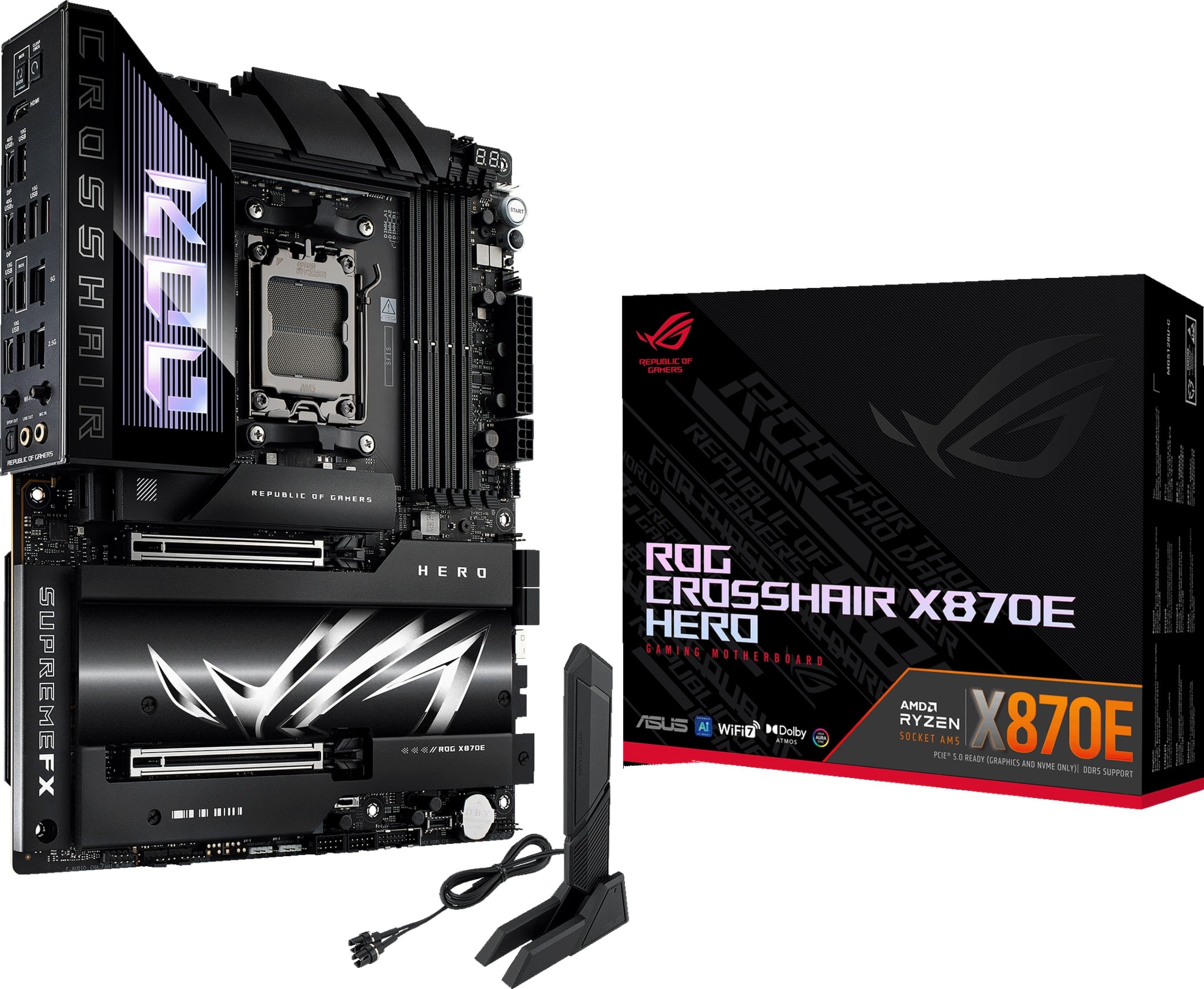 crosshari-x870e-0_2 ASUS ROG Crosshair X870E Extreme | ATX AM5 Motherboard | DDR5 256GB Max | Wi-Fi 7 | Dual PCIe 5.0 x16 – New