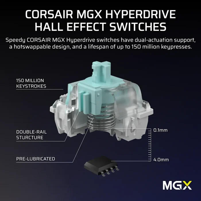 Corsair VANGUARD PRO 96% | Hall Effect Gaming Keyboard | MGX Hyperdrive Switches | Full RGB - New - Image 11