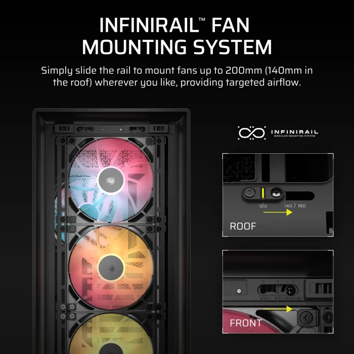 Corsair 5000D RS | ARGB Mid-Tower PC Case | 4x RS140 ARGB Fans | Dual 2.5" + 3.5" Drive Bays - New - Image 10