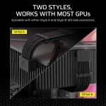 Corsair Type 5 PSU | 90° 12V-2x6 Connector | Style A Cable | Compatible with Type 5 PSUs - New - Image 4