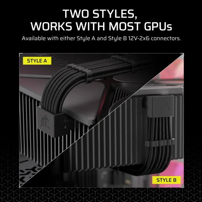 Corsair Type 5 PSU | 90° 12V-2x6 Connector | Style A Cable | Compatible with Type 5 PSUs - New - Image 4