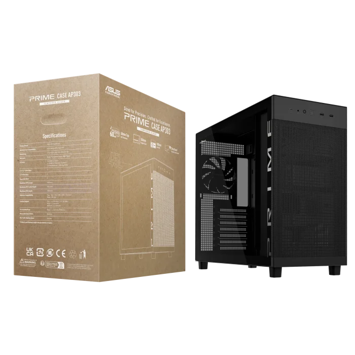 ASUS Prime AP303 TG | ATX / m-ATX / Mini-ITX | Tempered Glass Side Panel | 360mm Radiator Support | Mid-Tower Case - New - Image 15