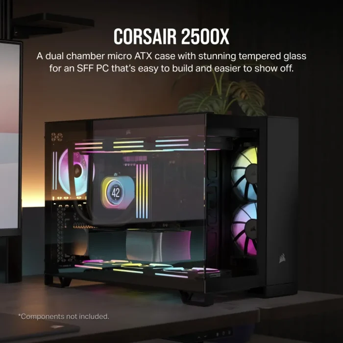 Corsair 2500D Airflow | Mid-Tower Dual Chamber | Up to 360mm Radiator | 2x 3.5'' + 2x 2.5'' Drive Bays - New - Image 26