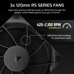 Corsair Nautilus 360 RS | 360mm AIO Liquid Cooler | 2.1" IPS LCD Screen | RS120 Fans | LGA1851/AM5 Compatible - New - Image 10