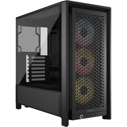 Corsair 4000D RS | ARGB Mid-Tower Case | 3x ARGB PWM Fans | Up to 360mm Radiator – New