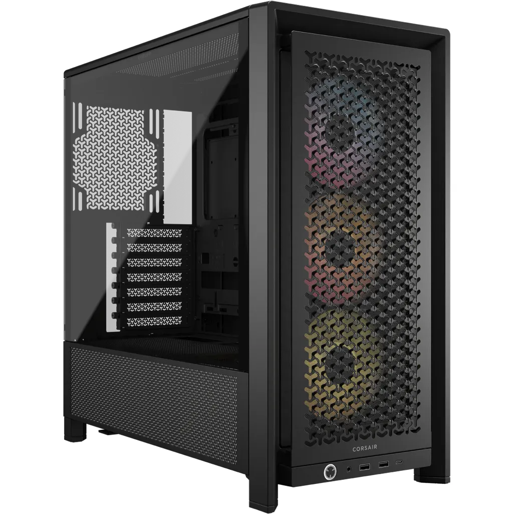 e5175b52ea8def62d179d4c6a82f73b73d625f31 Corsair 4000D RS | ARGB Mid-Tower Case | 3x ARGB PWM Fans | Up to 360mm Radiator – New
