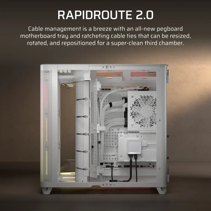 Corsair AIR 5400 LX-R RGB | iCUE LINK Triple Chamber | Mid-Tower PC Case | 3x Fans Included - New - Image 11