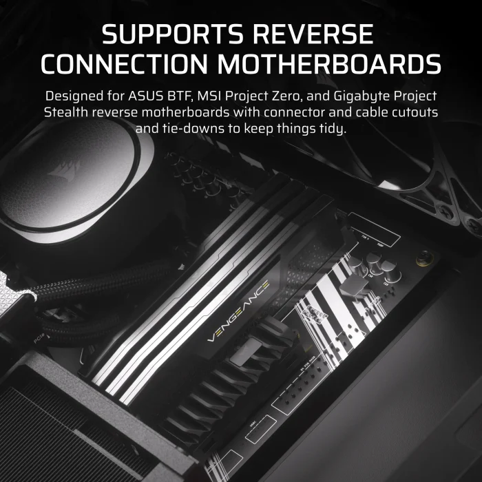 Corsair 4000D RS | ARGB Mid-Tower Case | 3x ARGB PWM Fans | Up to 360mm Radiator - New - Image 10