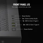 3500X Tempered Glass Black Mid-Tower PC Case; 2x 3.5'' |  2x 2.5'' Drive Bays; Up to 360mm Radiator compatible - Image 11