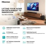 Hisense AX5100Q | 5.1 Channel | Dolby Atmos & DTS:X | 580W RMS | Active Subwoofer - New - Image 15