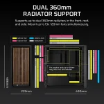 Corsair 4000D RS Wood | Mid-Tower ATX Case | High Airflow | 4x RS Fans | Black & Walnut - New - Image 10