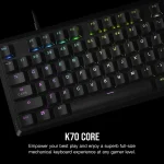Corsair K70 CORE RGB | Mechanical Gaming Keyboard | Red Linear Switches | Full-Size Layout - New - Image 12