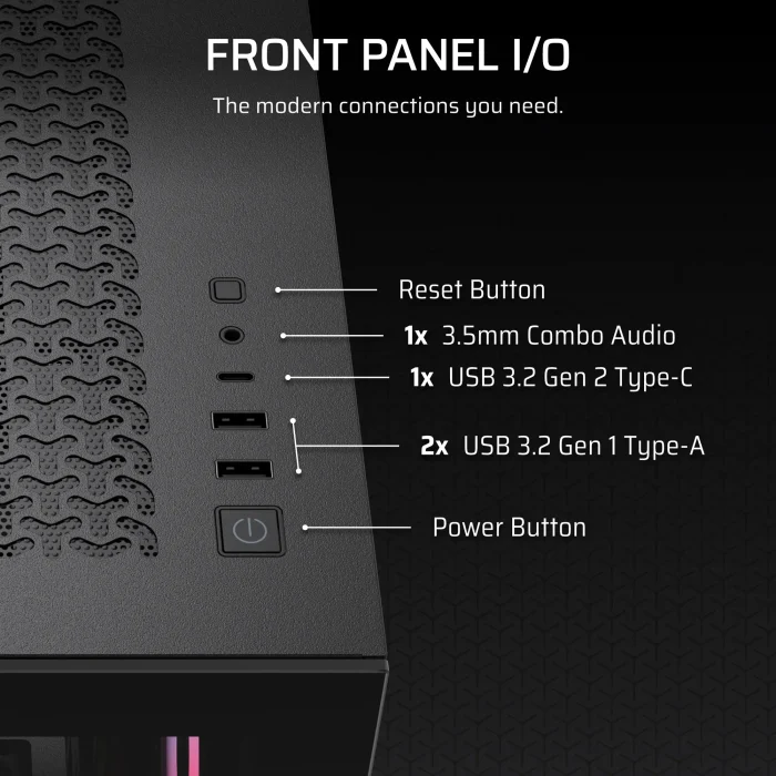 Corsair 3500X RS-R | ARGB Tempered Glass | Mid-Tower ATX | 3x 120mm Fans | USB 3.0 - New - Image 9