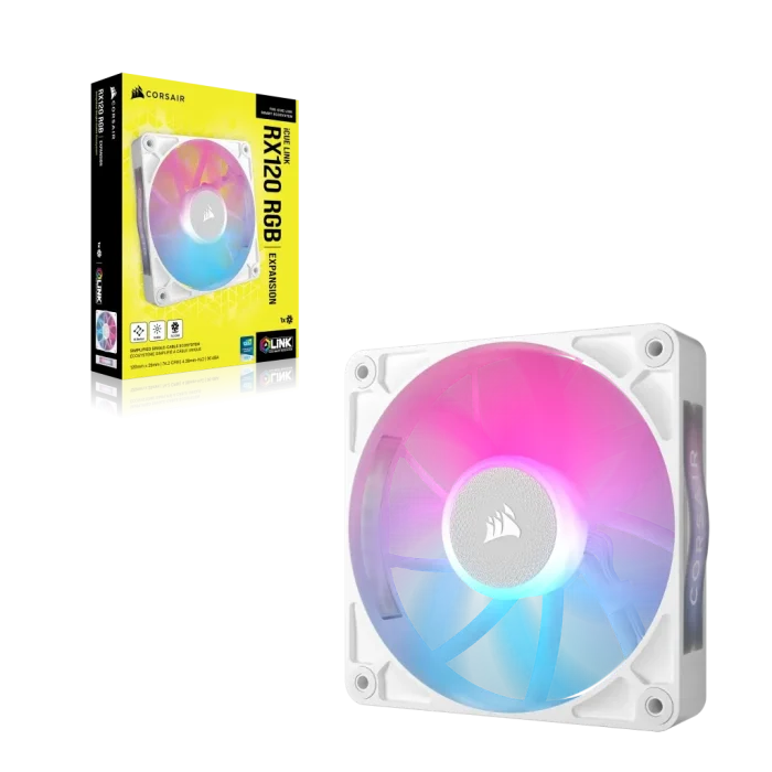 Corsair iCUE LINK RX120 RGB | 120mm Fan | White | Single Pack - New - Image 18